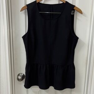 Old Navy Black Peplum Tank Top